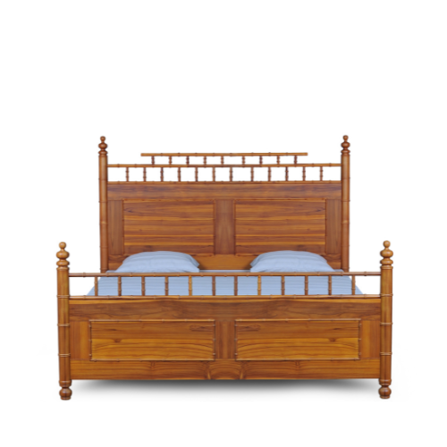 Bamboo Standard King Teak Bed Candy Brown Finish