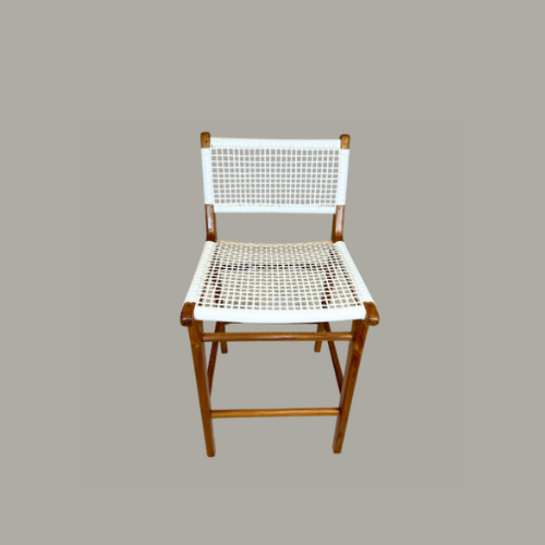 Zen Counter Chair - Open Weave in White Viro