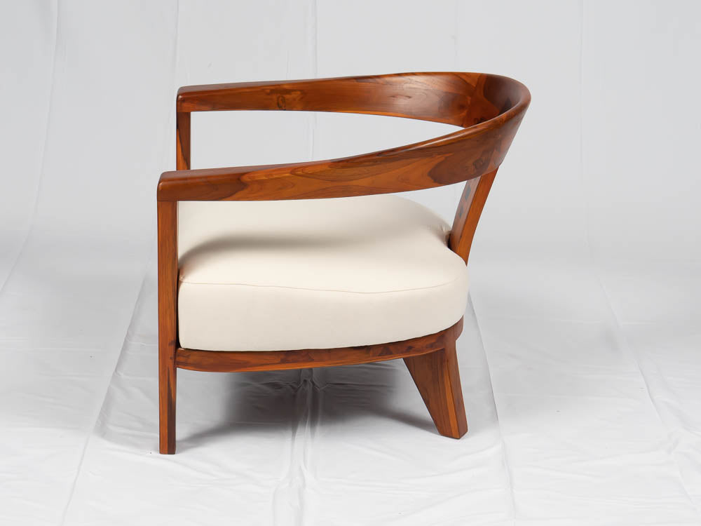 Sifat Cushioned Teak Chair Candy and Walnut - Nestify