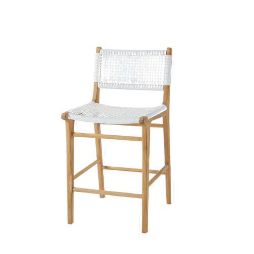 Zen Bar Chair - Open Weave in White Viro