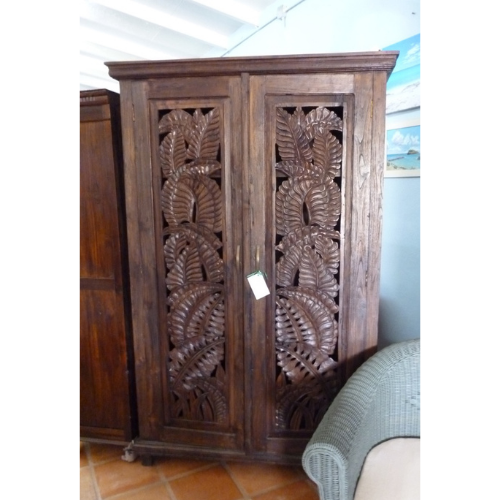 Leaf Armoire Teak in Natural Finish