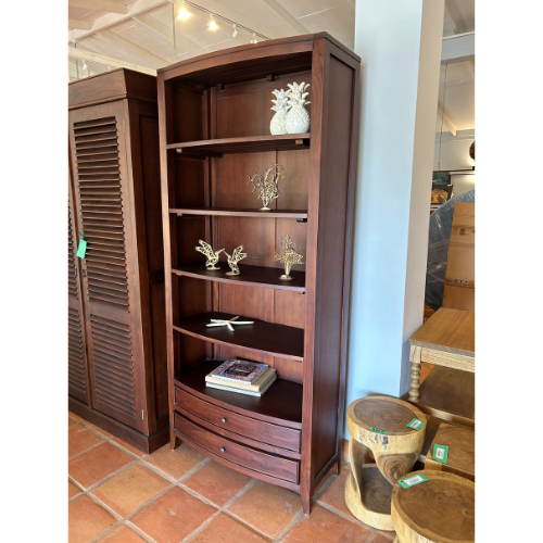 Newport Teak Bookcase Walnut Finish