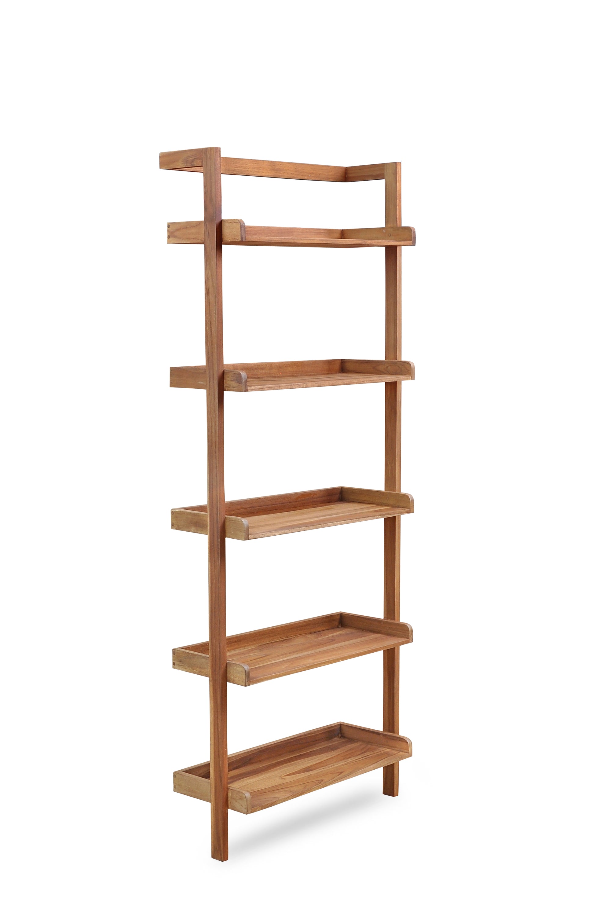 Libro Teak Bookshelf Wall Mount Natural Finish