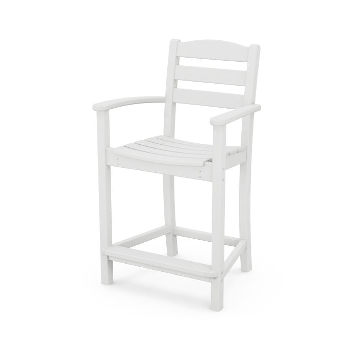 La Casa Cafe Counter Arm Chair White