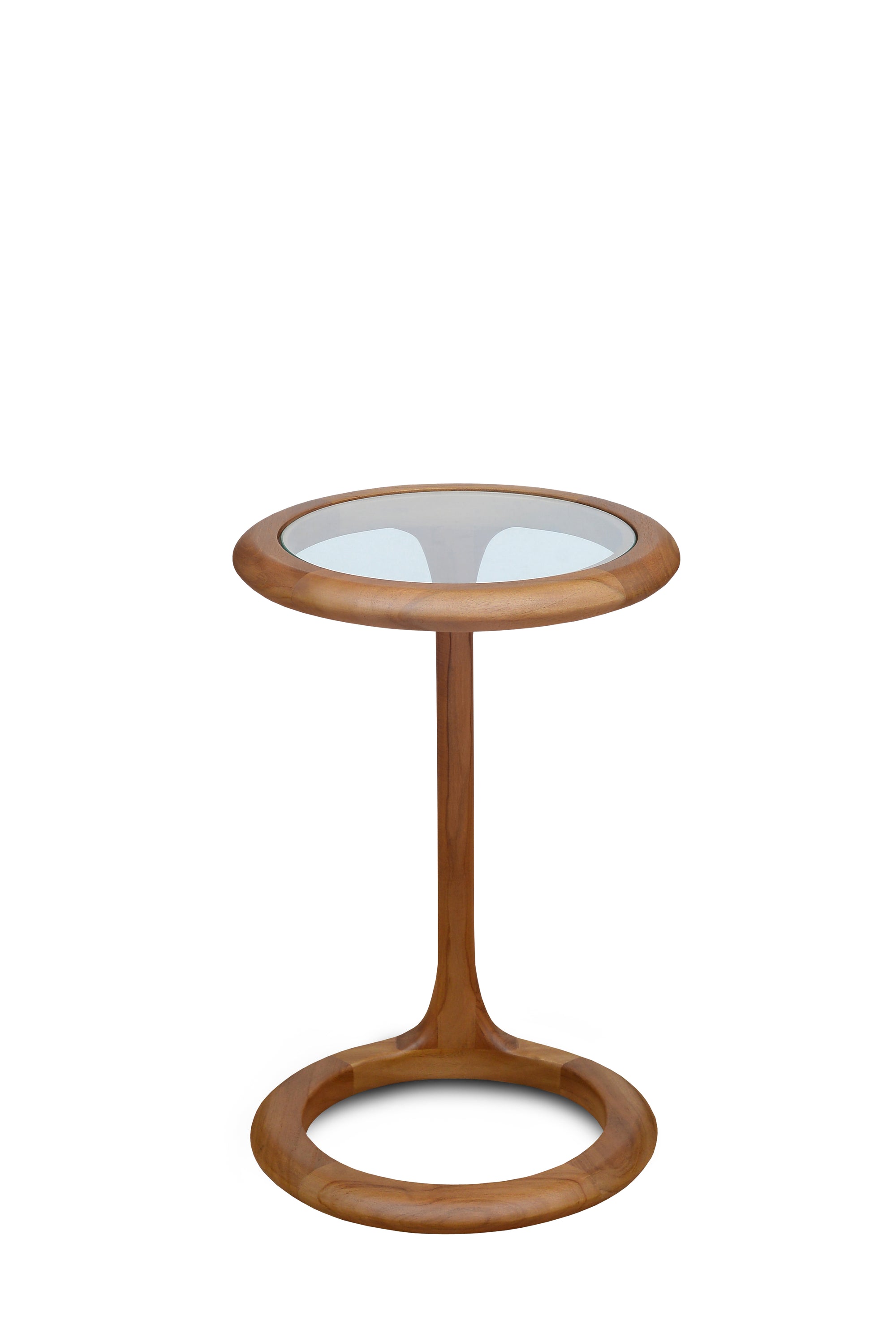 Nido High Table Teak with Glass Top in Natural Finish