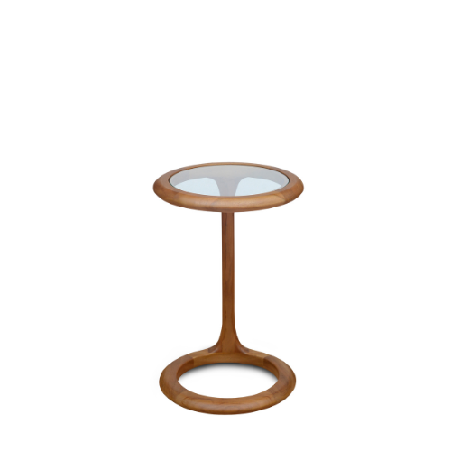 Nido High Table Teak with Glass Top in Natural Finish