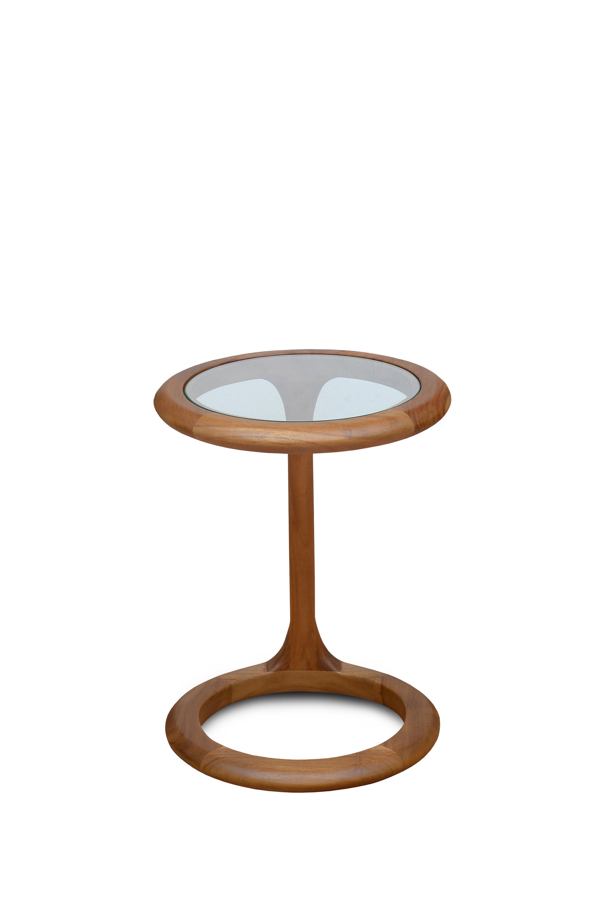 Nido Low Table Teak with Glass Top in Natural Finish