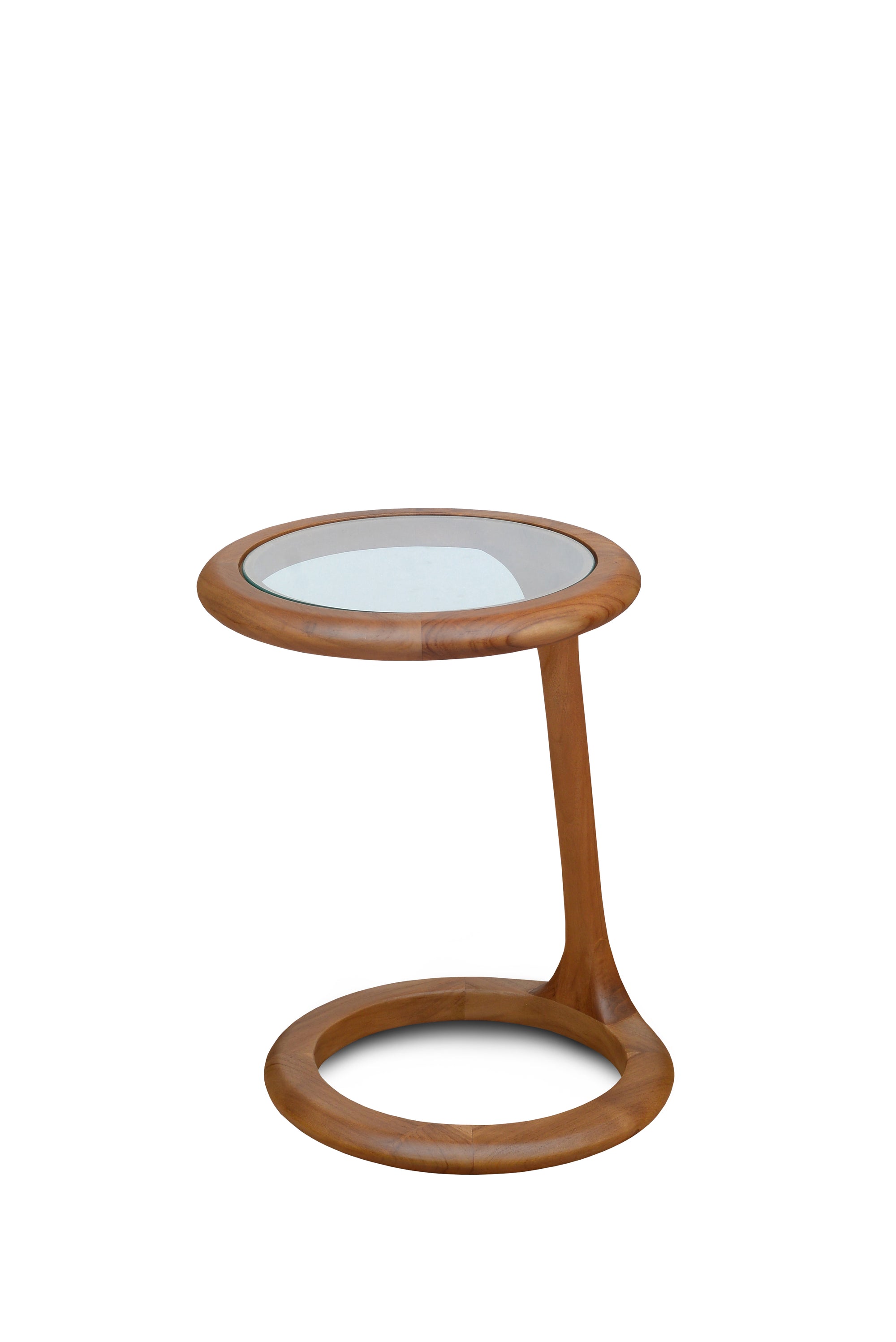Nido Low Table Teak with Glass Top in Natural Finish