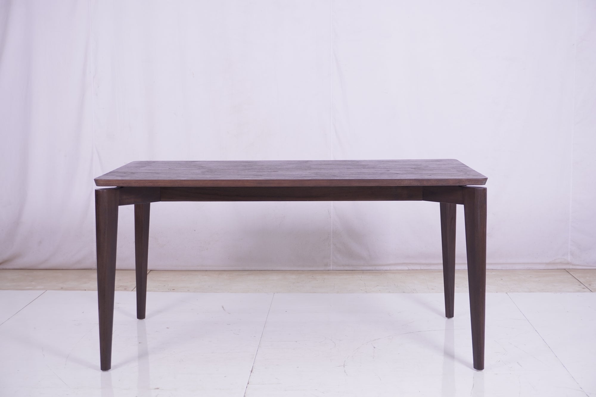 Caro Teak Dining Table Walnut Finish 59" x 35"