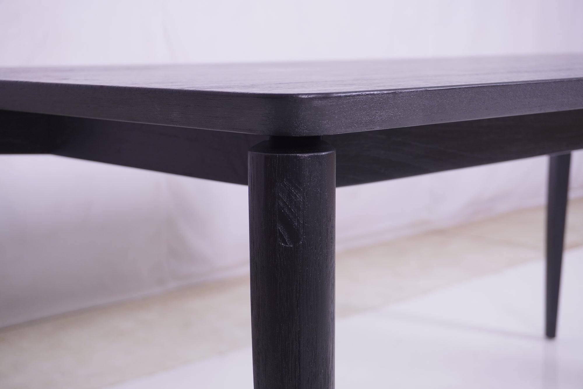 Caro Teak Dining Table Black Finish 71" x 35"