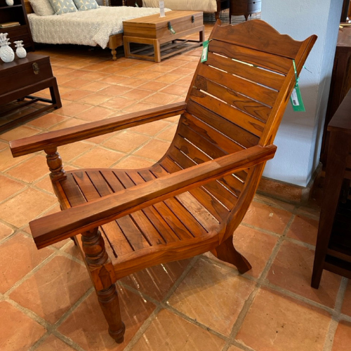 Planter's Chair Teak in Candy Brown Finish