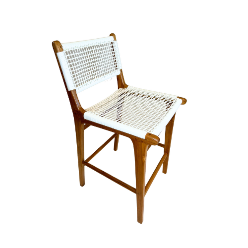 Zen Counter Chair - Open Weave in White Viro